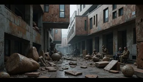 crewdson,destroyed city,varsavsky,rubble,shatila,tarkovsky,kowloon city,deakins,hondros,autochrome,destroyed area,mccurry,casbah,dollman,aleppo,theed,gehenna,ektachrome,brickmakers,cloud atlas