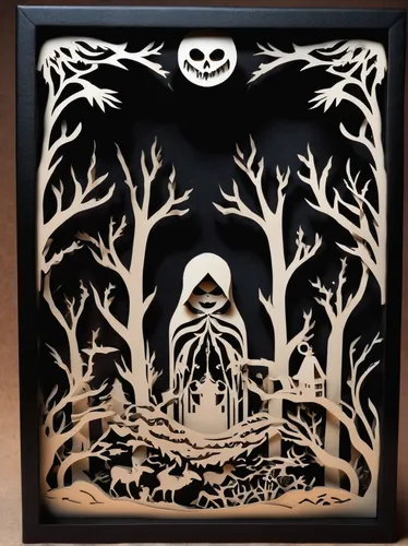 halloween frame,shadowbox,the laser cuts,art nouveau frame,fall picture frame,carved wood,framed paper,wood art,wood frame,decorative frame,wood carving,halloween border,cool woodblock images,wood mirror,woodcut,bamboo frame,art deco frame,wooden frame,day of the dead frame,frame ornaments,Unique,Paper Cuts,Paper Cuts 10