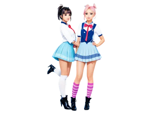 derivable,mmd,dressup,3d render,3d rendered,pin up girls,maids,pin-up girls,anime 3d,two girls,retro pin up girls,sailor,joint dolls,waitresses,ndoki,yulan,pinafore,milkmaids,virtua,kantai collection sailor,Conceptual Art,Fantasy,Fantasy 02