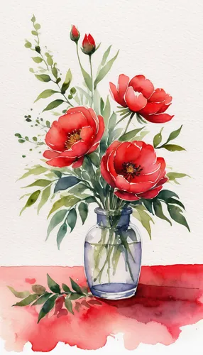 red anemones,red tulips,red poppies,watercolor flowers,watercolour flowers,red carnations,flower painting,poppies,red poppy,red ranunculus,red anemone,watercolor roses and basket,red flowers,ranunculus red,floral poppy,watercolor roses,watercolor floral background,poppy flowers,watercolor flower,two tulips,Illustration,Paper based,Paper Based 07