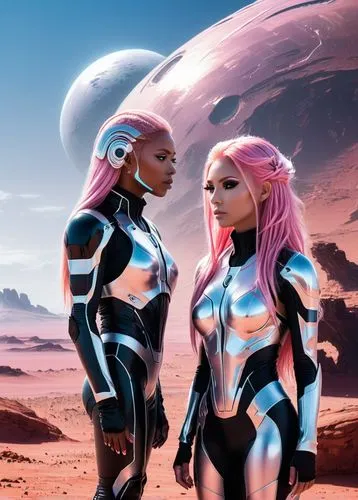 starships,afrofuturism,cyberangels,catsuits,neptunes,fembots,starfires,derivable,laureline,spacesuits,gemini,terrans,ororo,empresses,humanoids,futurepop,scifi,alien planet,venusians,stooshe,Conceptual Art,Sci-Fi,Sci-Fi 10