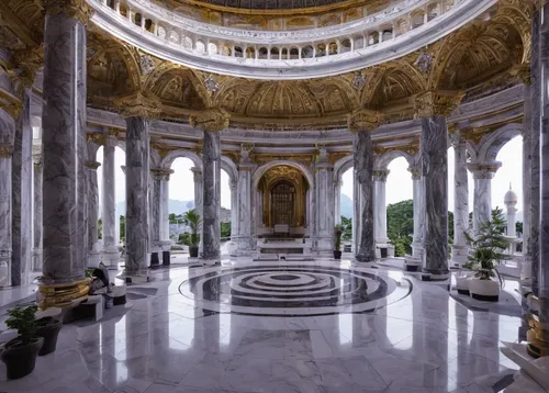 marble palace,europe palace,villa farnesina,villa cortine palace,neoclassical,vittoriano,royal interior,certosa di pavia,marble,palace,floor fountain,classical architecture,capitolio,capitol,ornate room,rotunda,palazzo,the palace,hall of nations,grand master's palace,Illustration,Japanese style,Japanese Style 10