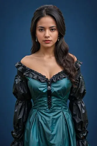 belle,liesl,esmeralda,ballgown,tiana,cinderella,princess sofia,ball gown,noblewoman,emperatriz,tosca,nyssa,nessarose,cenerentola,fantine,margairaz,bodice,smollett,traviata,semiramide,One Side Up,Pure Color,Dark Blue