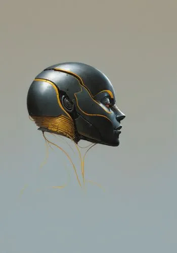 side profile of a bald robot head woman,Acient goddess from a time inbetween time,scarab,scarabs,helmet,chitauri,goldbug,gold mask,Conceptual Art,Sci-Fi,Sci-Fi 08