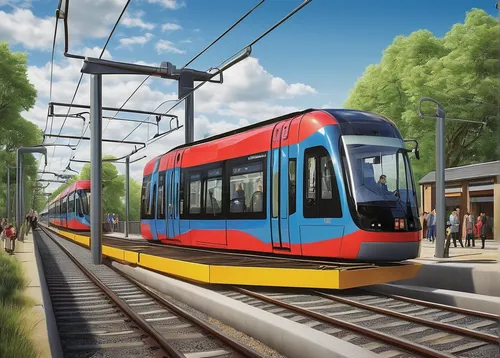 light rail train,light rail,electric multiple unit,sky train,queensland rail,tram,tramway,electric train,skytrain,skyliner nh22,street car,trolley train,streetcar,elevated railway,tram road,double-deck electric multiple unit,flxible metro,chatswood,type o302-11r,metro,Art,Artistic Painting,Artistic Painting 33