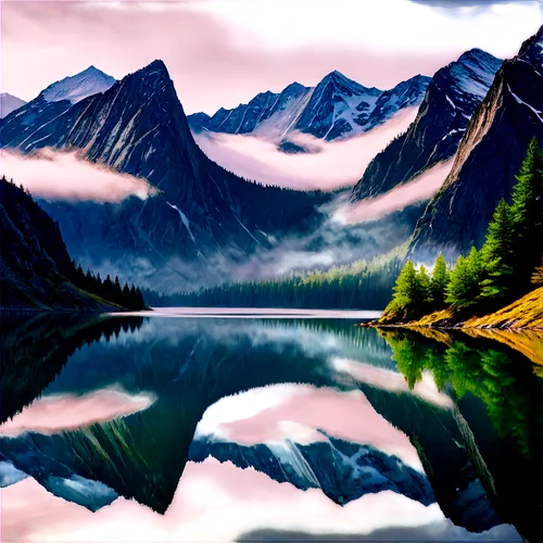 world digital painting,landscape background,mountain lake,mountainlake,alpine lake,high mountain lake,digital painting,forest lake,mountain landscape,hintersee,lake,mountain scene,heaven lake,nature background,mountainous landscape,mountains,evening lake,photo painting,virtual landscape,beautiful lake,Illustration,Vector,Vector 03