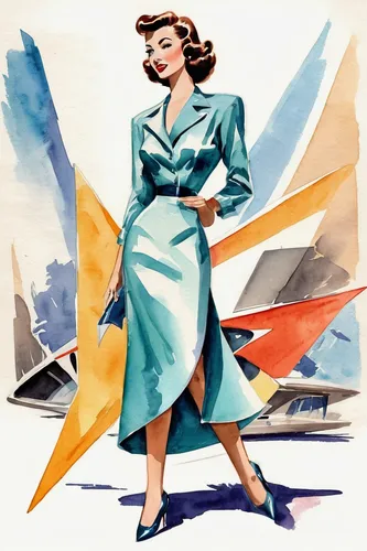 retro 1950's clip art,art deco woman,vintage illustration,flight attendant,retro women,stewardess,retro woman,atomic age,edsel,retro paper doll,advertising figure,edsel bermuda,edsel citation,chrysler airflow,1940 women,douglas dc-4,woman in menswear,art deco background,sprint woman,1950s,Illustration,Retro,Retro 12