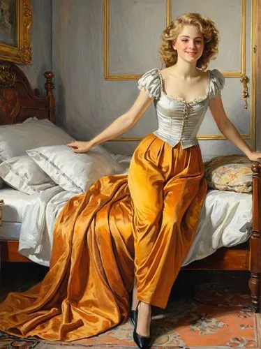 woman on bed,perugini,girl in bed,emile vernon,batoni,lucquin,Art,Classical Oil Painting,Classical Oil Painting 42