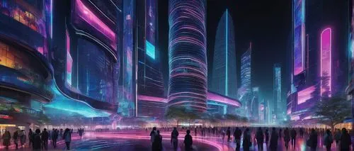 cybercity,futuristic landscape,shinjuku,cyberworld,guangzhou,cybertown,cyberpunk,futuristic,cyberscene,kabukiman,fantasy city,metropolis,tokyo city,coruscant,cityscape,hypermodern,tokyo,cyberport,shibuya,tsuneo,Illustration,Japanese style,Japanese Style 10