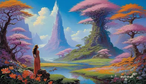 fantasy landscape,futuristic landscape,mushroom landscape,fantasy picture,an island far away landscape,fantasy world,high landscape,fairy chimney,purple landscape,fairy world,alien world,utopian,mushroom island,fantasy art,travelers,3d fantasy,landscape,landscape background,pillars of creation,forest landscape,Conceptual Art,Sci-Fi,Sci-Fi 19