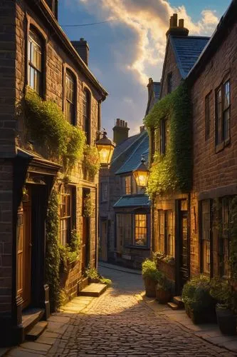 townscapes,haworth,medieval street,the cobbled streets,robin hood's bay,cobbles,cobbled,inglaterra,weatherfield,cowgate,cobblestone,burford,cotswolds,stonegate,angleterre,darwen,narrow street,cotswold,cobblestoned,ambleside,Art,Classical Oil Painting,Classical Oil Painting 14