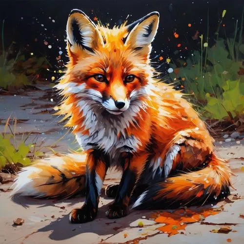 fox,a fox,red fox,cute fox,adorable fox,the red fox,little fox,redfox,garden-fox tail,vulpes,foxl,outfox,fuchs,foxxy,foxxx,vulpes vulpes,fox in the rain,renard,outfoxed,foxen,Conceptual Art,Oil color,Oil Color 07