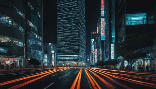 Modern accord reference architecture, futuristic skyscraper, sleek metallic exterior, glass windows reflecting city lights, intricate structural details, night scene, Tokyo cityscape, neon lights, bus