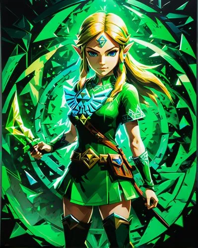 link,saria,hyrule,zelda,saionji,zelada,loz,palla,janna,alera,lufia,cressida,background ivy,eilonwy,zelenin,barbarika,midorikawa,yunan,lissa,impa,Art,Artistic Painting,Artistic Painting 34