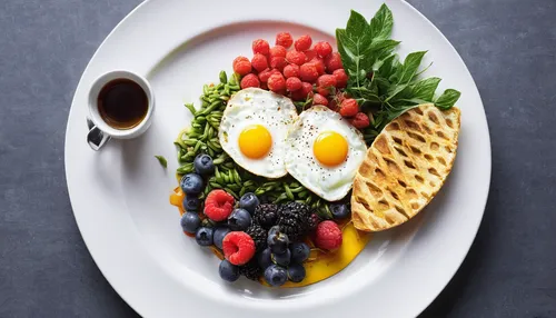 Write a futuristic breakfast feast with innovative dishes.,breakfast plate,egg waffles,danish breakfast plate,breakfast menu,salad niçoise,egg tray,colorful eggs,coffee fruits,food styling,egg sunny-s