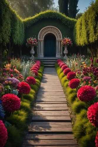 tunnel of plants,rose garden,flower garden,parterre,flower border,gardens,floral border,garden door,towards the garden,to the garden,way of the roses,flower border frame,flower borders,green garden,giardino,plant tunnel,summer border,walkway,rosarium,bloomgarden,Photography,General,Fantasy