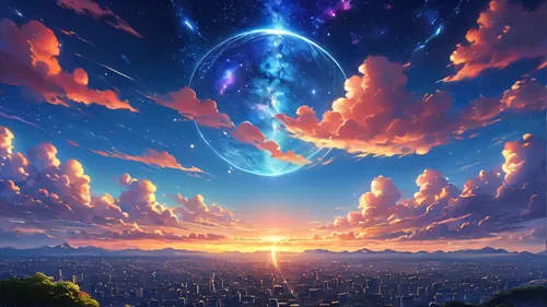 sky,planet,planet alien sky,the earth,world digital painting,earth,space art,horizon,fantasia,dusk background,fantasy world,valerian,meteor,skywatch,star sky,moon and star background,celestial,dream world,vast,celestial event,Photography,General,Natural