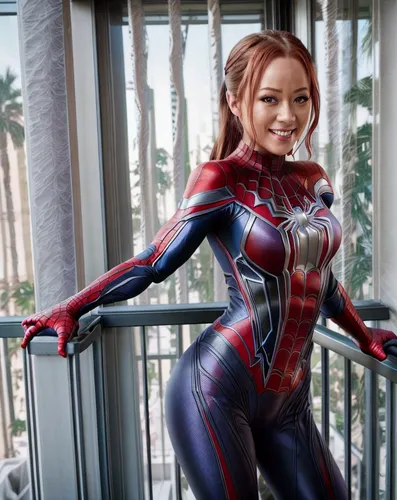 mary jane,the suit,comic-con,marvels,marvelous,avenger,marvel,captain marvel,black widow,webbing,bodypaint,spider,wanda,spider bouncing,maci,cosplay image,symetra,widow spider,spider-man,spider the go