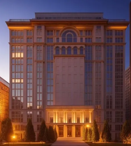 large white building lit up at night in the dusk,shinbo,takarazuka,intercontinental,zeitz,rahxephon,nodame,Photography,General,Realistic