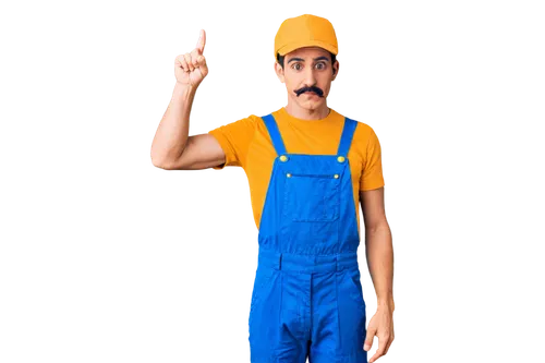 Luigi, Mario brother, tall and thin, green cap, yellow shirt, blue overalls, mustache, scared expression, hands together, standing, cartoonish, vibrant colors, soft lighting, 3/4 composition, shallow 