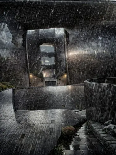 cubic house,snowhotel,3d rendering,snow shelter,winter house,cube house,render,3d render,penumbra,overpass,snow bridge,hall of the fallen,snow house,the threshold of the house,cold room,underpass,kirrarchitecture,house in mountains,mining facility,mirror house