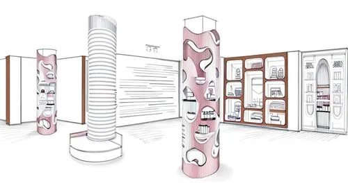 cosmetics counter,room divider,product display,cosmetic products,expocosmetics,dolls houses,razor ribbon,garment racks,women's cosmetics,jewelry store,perfumes,walk-in closet,cosmetics,sales booth,beauty room,cd/dvd organizer,pharmacy,property exhibition,search interior solutions,vitrine,Design Sketch,Design Sketch,Hand-drawn Line Art