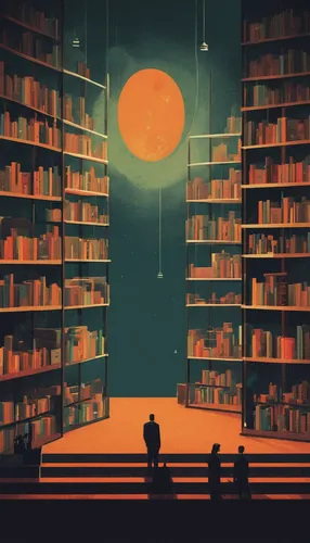 sci fiction illustration,bookstore,library,book store,bookshelf,book wall,books,bookshop,bookshelves,library book,the books,bookcase,books pile,reading room,book pages,book illustration,novels,mystery book cover,study room,librarian,Conceptual Art,Daily,Daily 20