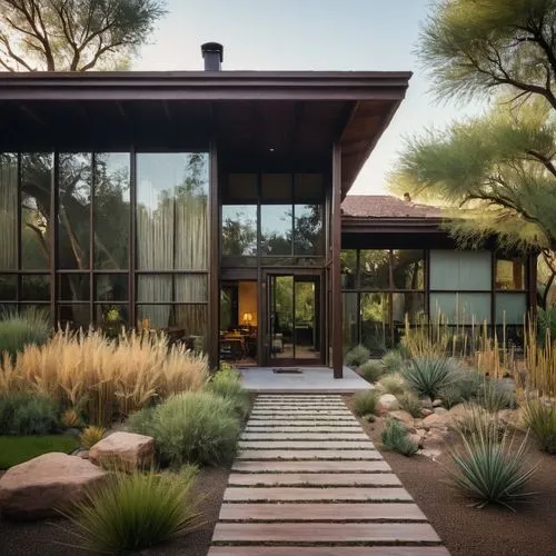 mid century house,mid century modern,dunes house,forest house,xeriscaping,landscaped,Photography,Documentary Photography,Documentary Photography 01