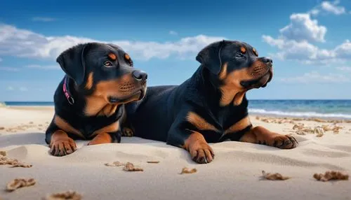 beach background,dachshund,gordon setter,dobermann,black and tan coonhound,dachshund yorkshire,doberman,beach goers,two dogs,rottweiler,lilo,hound dogs,austrian black and tan hound,westphalian dachsbracke,austrian pinscher,beauceron,miniature pinscher,black and tan terrier,black and tan,dobermannt,Photography,General,Commercial