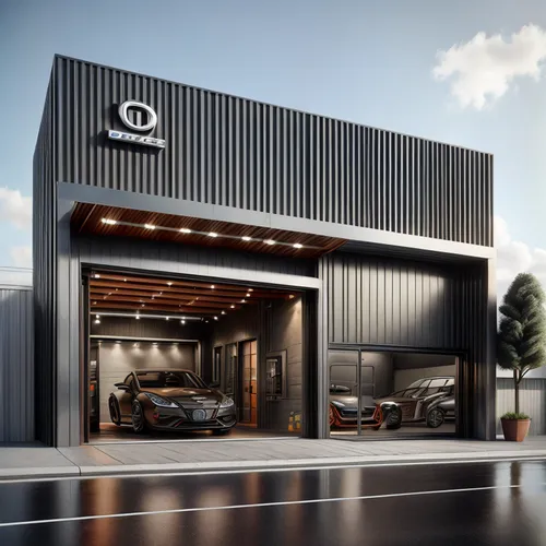 garage,lincoln motor company,garage door,car showroom,automobile repair shop,automotive exterior,car boutique,car salon,auto repair shop,loading dock,drive in restaurant,filling station,buick y-job,el