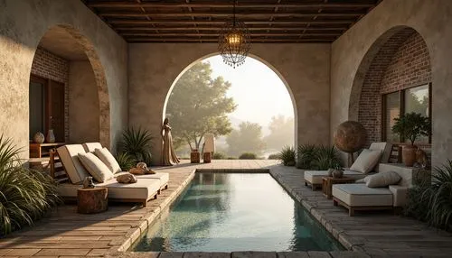 amanresorts,pool house,marrakesh,outdoor pool,dorne,masseria,palmilla,outdoor furniture,cabana,patio furniture,hacienda,swimming pool,seclude,3d rendering,holiday villa,morocco,beautiful home,luxury home interior,marrakech,riad