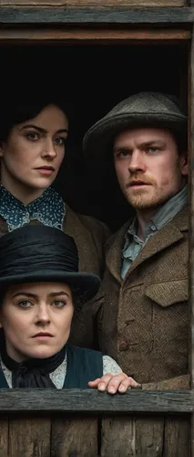 Sarah Greene and Conor MacNeill as sister and brother Helen and Bartley in The Cripple of Inishmaan,beamish,stagecoach,downton abbey,the victorian era,herring family,wagon wheels,bullers of buchan,pur