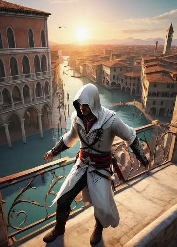 assassin,venetian,assassins,venezia,gondolier,templar,full hd wallpaper,hooded man,karnak,st mark's square,cg artwork,vittoriano,ac,action-adventure game,game art,medina,rome 2,scythe,venice,gondola,Conceptual Art,Graffiti Art,Graffiti Art 01