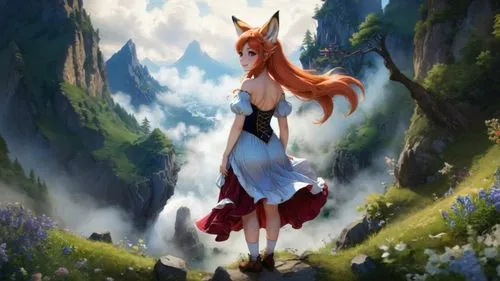 garden-fox tail,titania,orihime,alfheim,fantasia,fae