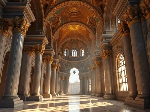 berlin cathedral,saint peter's basilica,st peter's basilica,basilica di san pietro in vaticano,kunsthistorisches museum,hall of the fallen,befreiungshalle,louvre,lateran,basilica of saint peter,archly,saint isaac's cathedral,the basilica,interior view,basilides,corridor,basilica,hermitage,royal interior,galleries,Photography,General,Realistic