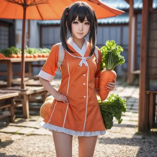 kawaii vegetables,mikan,hinata,mitsuki,daikon,sumiala,Photography,General,Realistic