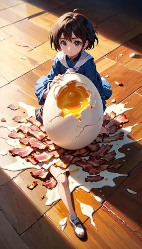 painting eggs,egg shell break,painting easter egg,broken eggs,broken egg,egg sunny-side up,rice with fried egg,cracked egg,egg pancake,eggshells,fried egg,egg basket,paper boat,fallen leaf,eggs in a basket,girl with bread-and-butter,breakfast egg,egg tray,large egg,egg dish,Anime,Anime,Realistic