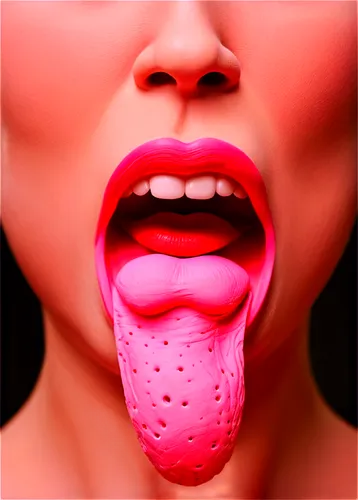 uvula, close-up, detailed texture, pinkish-red color, soft focus, shallow depth of field, warm lighting, slight moisture, delicate shape, hanging from throat, mouth interior, realistic, high-definitio