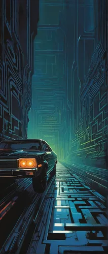 cyberpunk,futuristic landscape,porsche 944,futuristic,sci fiction illustration,night highway,vanishing point,porsche 924,porsche 928,pontiac fiero,80s,mazda rx-7,sci-fi,sci - fi,toyota ae85,retro vehicle,futuristic car,sega mega drive,e31,drive,Conceptual Art,Sci-Fi,Sci-Fi 23