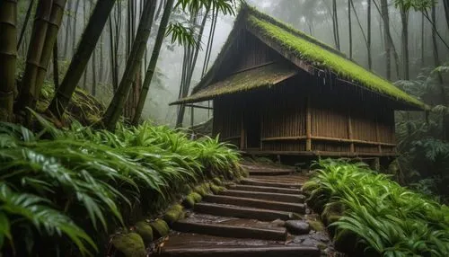 valdivian temperate rain forest,rain forest,house in the forest,rainforest,tree house hotel,treehouse,wooden path,tropical house,tree house,bamboo forest,hiking path,wooden hut,costa rica,tree top path,yakushima,house in mountains,ubud,winding steps,borneo,malaysia,Photography,General,Natural