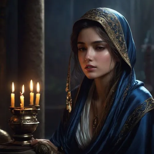 the prophet mary,candlemas,estess,priestess,kassandra,marian,elspeth,canoness,fatima,artemisia,woman praying,magdalene,amrita,candlemaker,alia,naela,sorceress,lehzen,seregil,praying woman,Conceptual Art,Fantasy,Fantasy 14