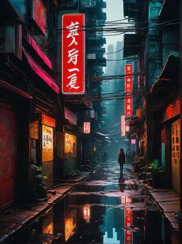 tokyo,shanghai,tokyo city,shinjuku,cyberpunk,kyoto,kowloon,hanoi,mongkok,osaka,alleyway,alley,guangzhou,meguro,world digital painting,tokyo ¡¡,akira,neon arrows,vapor,chinatown,Conceptual Art,Oil color,Oil Color 05