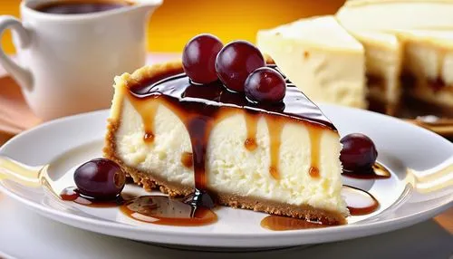 cheese cake,cream cheese cake,cheesecake,ice cream cake with chocolate sauce,creme caramel,boston cream pie,cheesecakes,almond jelly,currant cake,semifreddo,cream slices,plum cake,flan,gelatin dessert,mandarin cake,dulce de leche,zwiebelkuchen,tres leches cake,black forest cherry roll,cherrycake,Photography,General,Realistic