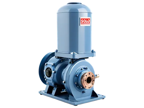 industrial water pump, solo, metallic body, copper pipes, steel base, electric motor, rotating impeller, water inlet outlet, buttons control panel, gray blue color, detailed bolts screws, morning soft