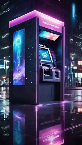 atms,vending machine,kiosks,vending machines,cash point,parking machine,automat,depositor,cashpoint,kiosk,electric gas station,cybertruck,jukebox,electronic money,vending,cyberpunk,cybercash,polara,coin drop machine,futuristic,Conceptual Art,Sci-Fi,Sci-Fi 30