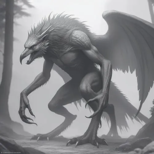 forest dragon,gryphon,ealdwulf,barghuti,barghest,black dragon,Photography,General,Realistic