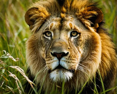 Male lion in tall grass in Kafue National Park, Zambia,male lion,african lion,king of the jungle,female lion,lion,forest king lion,panthera leo,masai lion,male lions,leo,serengeti,lion - feline,lion f