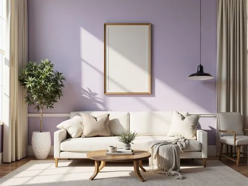 wall,the purple-and-white,light purple,white with purple,mahdavi,anastassiades,soprano lilac spoon,modern decor,opaline,sitting room,pale purple,gold stucco frame,interior decor,stucco frame,contemporary decor,decors,decortication,interior decoration,livingroom,home interior