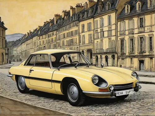 citroën ds,daimler sp250,citroën elysée,panhard pl 17,porsche 912,mg midget,wolseley hornet,renault 8,renault alpine,opel record p1,mg mgb,austin 1800,daimler 250,renault alpine model,renault 20/30,citroën ami,mercedes-benz 170v-170-170d,peugeot 204,trabant,austin allegro,Art,Artistic Painting,Artistic Painting 01