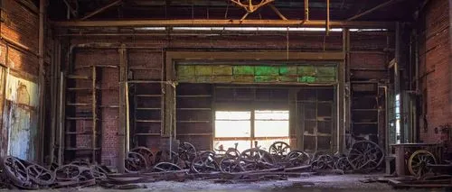 Sacramento, vintage, antique, old town, rustic, abandoned, distressed, worn-out, reclaimed wood, metal scraps, industrial pipes, ornate details, intricate carvings, stained glass windows, classic door